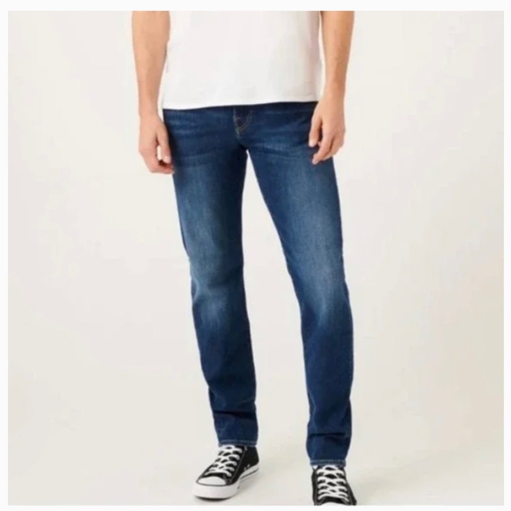 7 For All Mankind Men's Dark Blue Straight Jeans